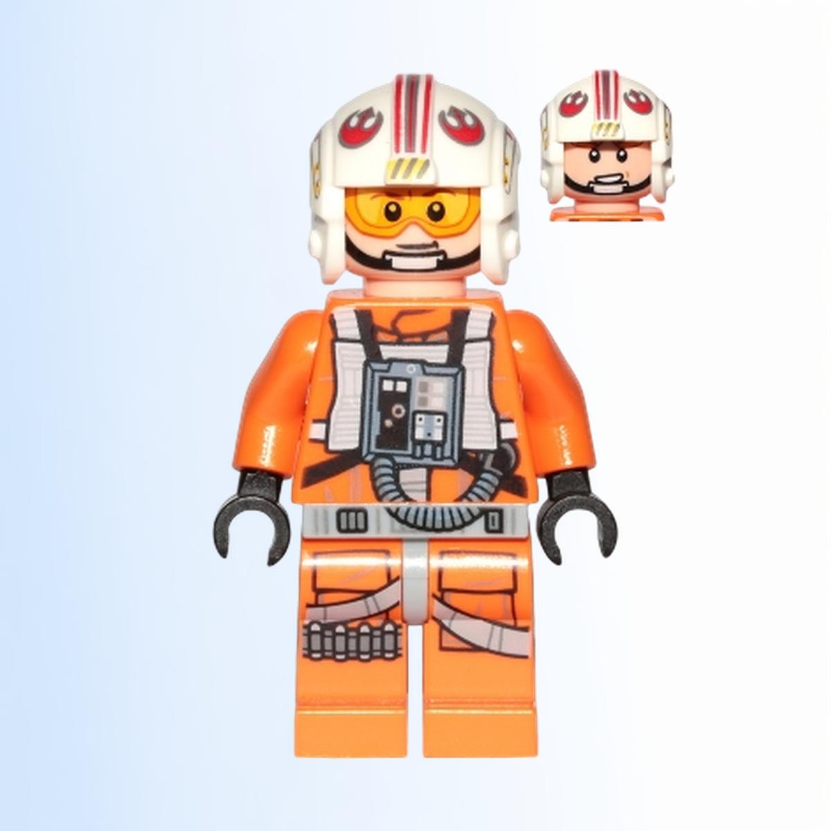 Luke Skywalker (Pilot, Printed Legs, Visor Up / Down, Askew Front Panel) - sw1139