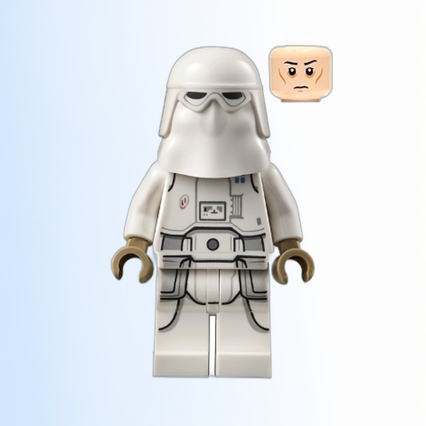 Snowtrooper Commander, Printed Legs, Dark Tan Hands - sw1177