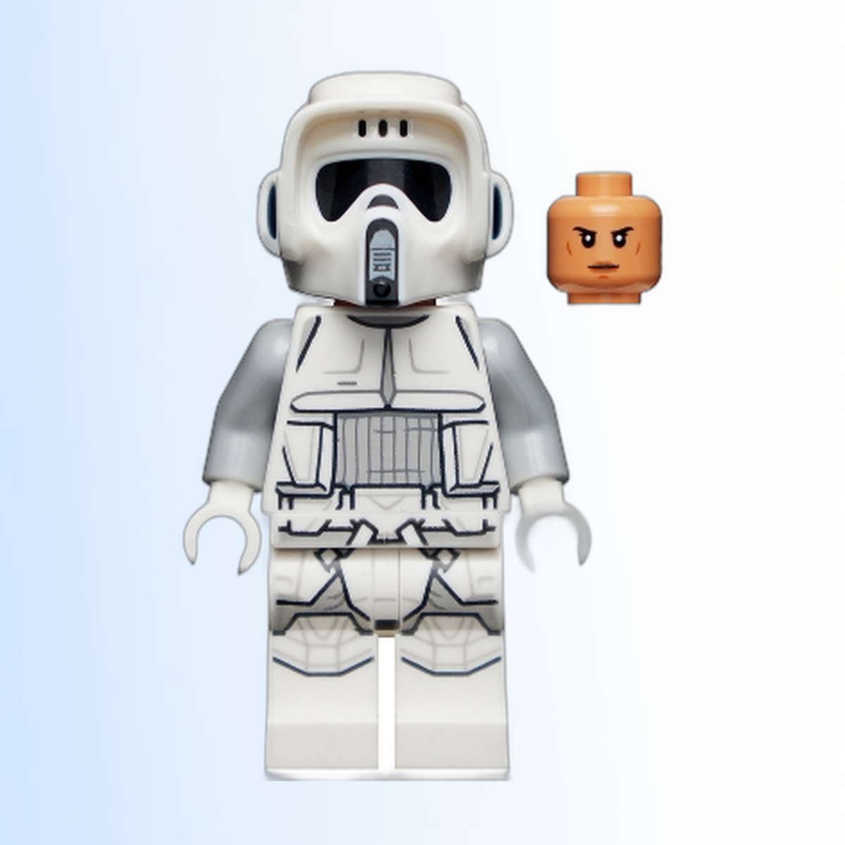 Imperial Scout Trooper, Hoth - Female, Dual Molded Helmet, Nougat Head, Smirk - sw1182