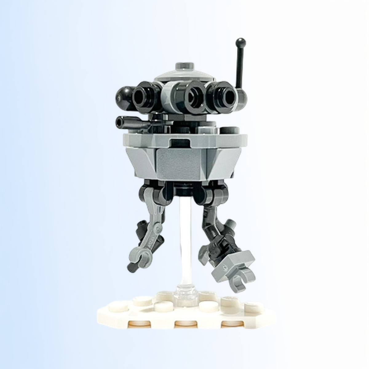 Imperial Probe Droid - Black and Dark Bluish Gray Body, White Plate Stand - sw1190