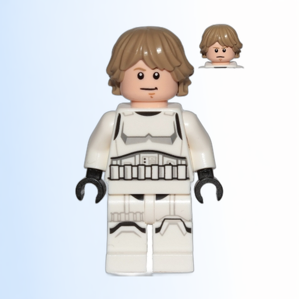 Luke Skywalker - Stormtrooper Outfit, Printed Legs, Dark Tan Hair, Smile / Stern - sw1203