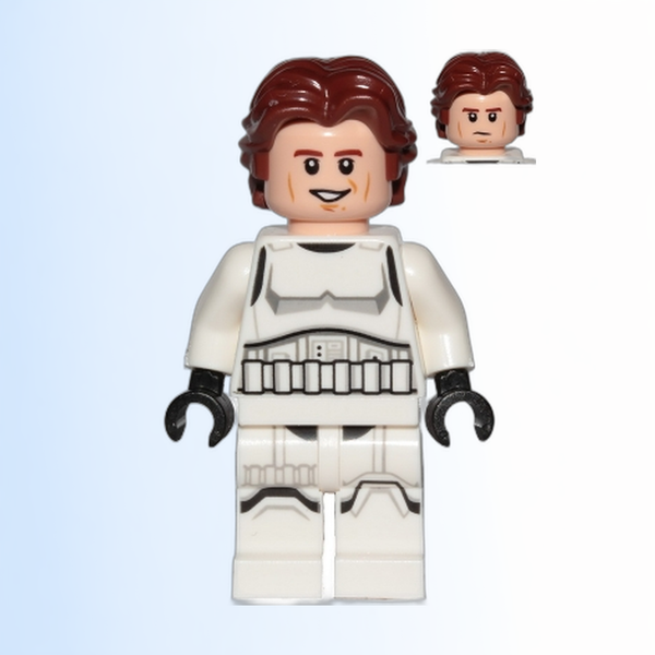 Han Solo - Stormtrooper Outfit, Printed Legs, Shoulder Belts, Open Mouth Smile / Determined - sw1204