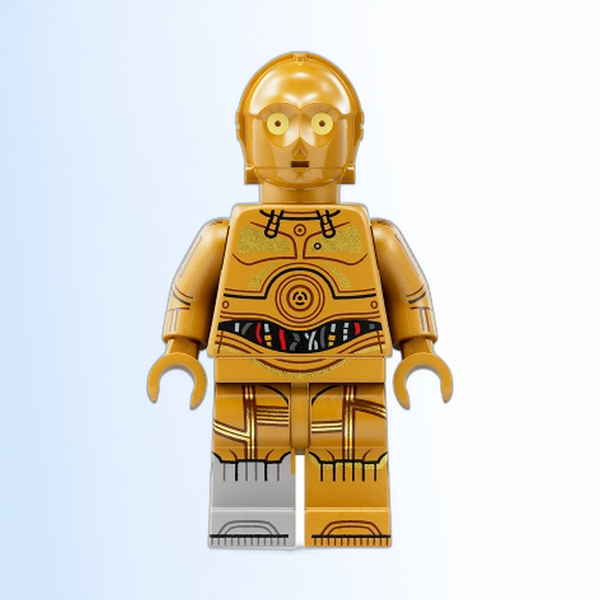 C-3PO - Molded Light Bluish Gray Lower Leg, Printed Arms - sw1209