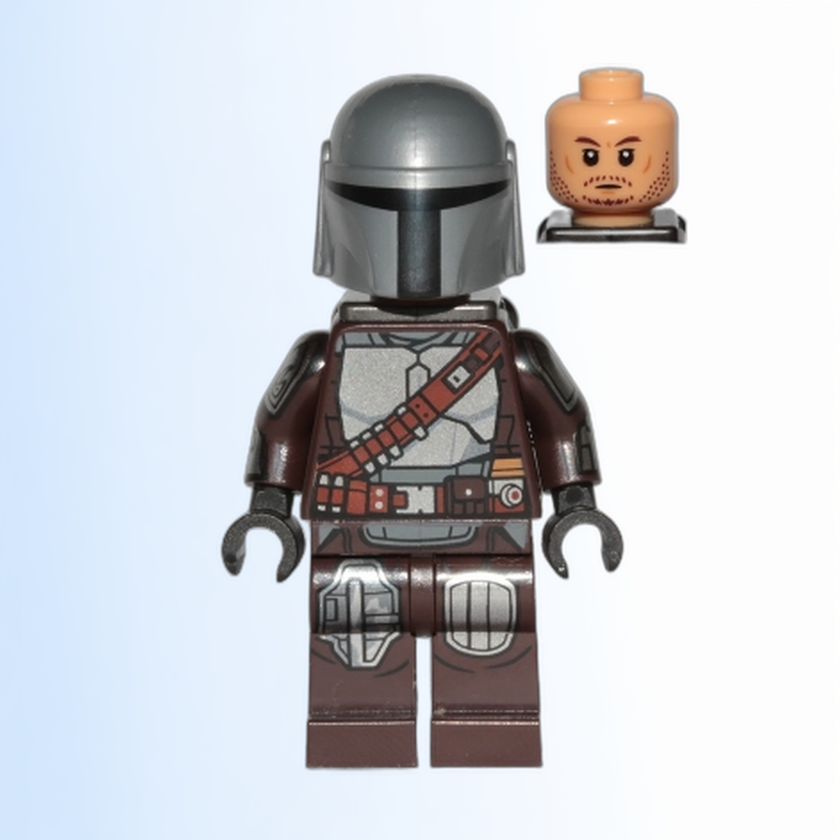 The Mandalorian / Din Djarin / 'Mando' - Silver Beskar Armor, Jet Pack, Printed Head - sw1212