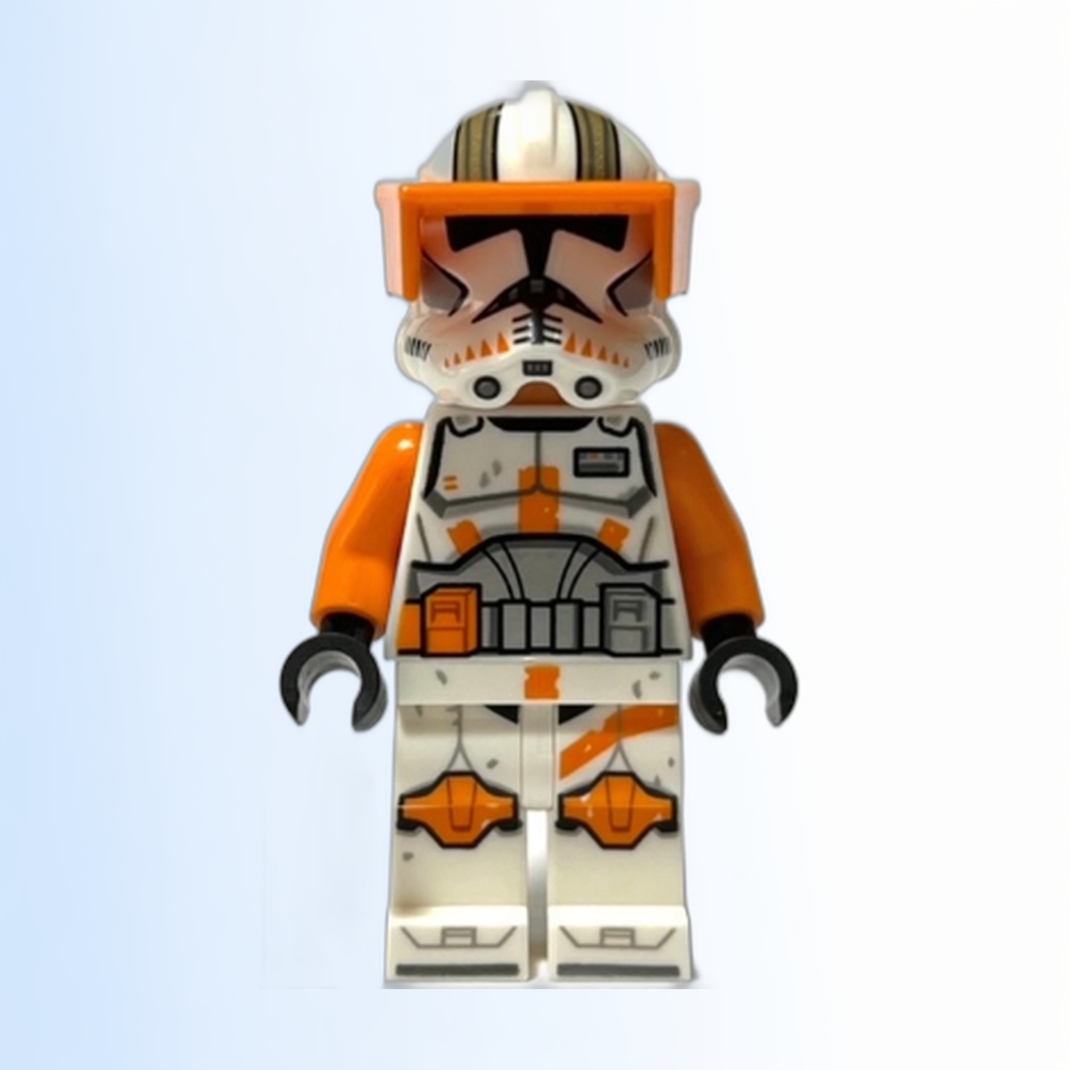 Clone Trooper Commander Cody, 212th Attack Battalion (Phase 2) - Orange Visor, Nougat Head, Helmet with Holes, Printed Legs - sw1233