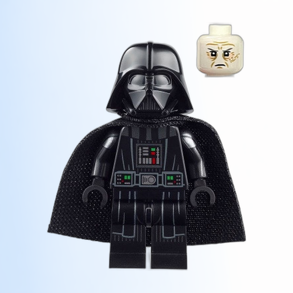 Darth Vader - Printed Arms, Spongy Cape, White Head with Frown - sw1249