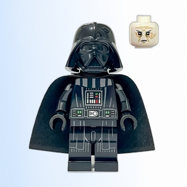 Darth Vader - Printed Arms, Traditional Starched Fabric Cape, White Head with Frown - sw1273