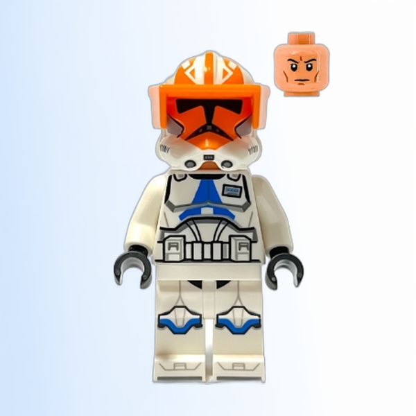 Clone Captain Vaughn, 501st Legion, 332nd Company (Phase 2) - Helmet with Holes and Togruta Markings, Orange Visor - sw1277