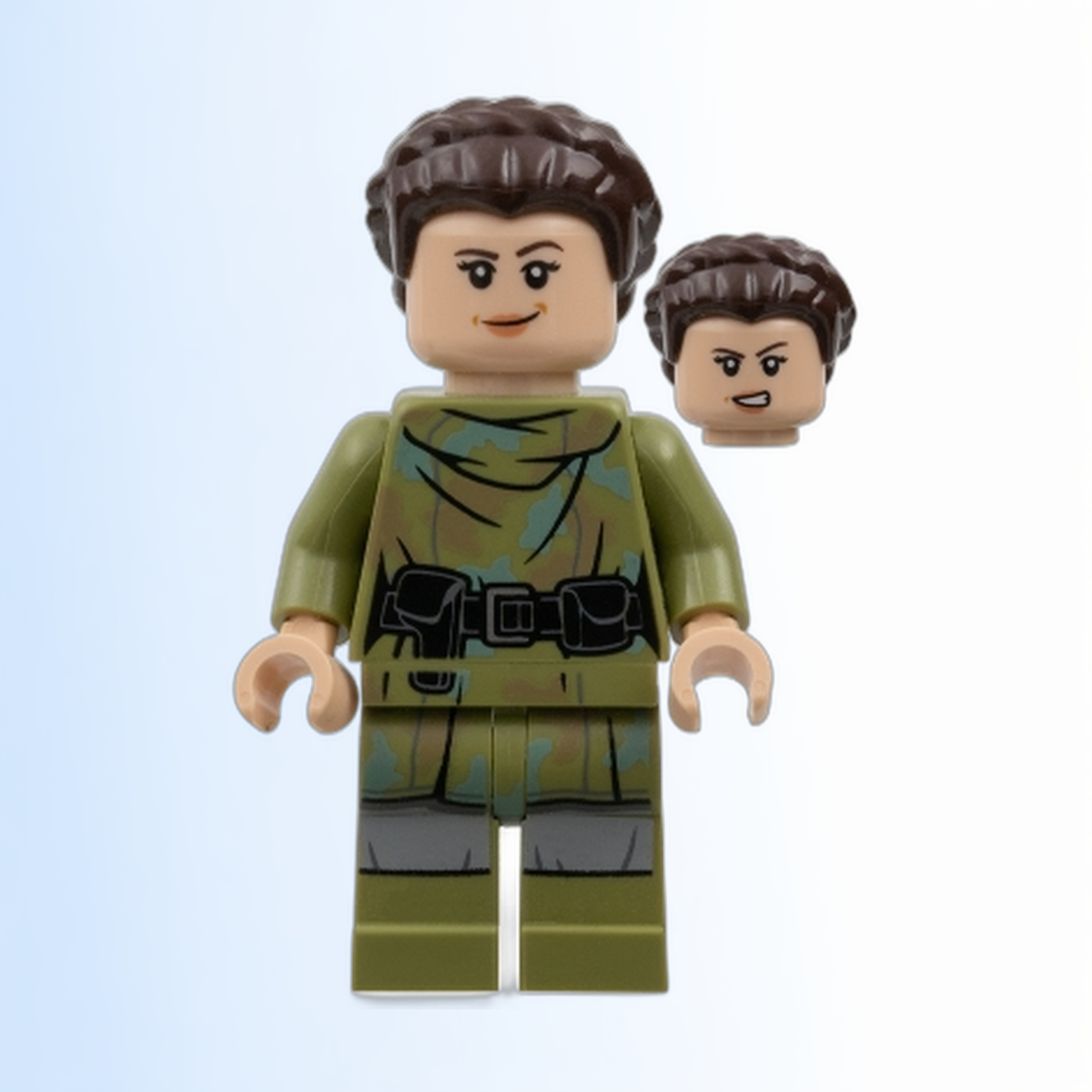 Princess Leia - Endor Outfit, Olive Green Camouflage, Braided Hair - sw1296