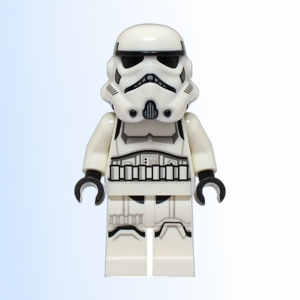 Imperial Stormtrooper - Male, Dual Molded Helmet with Light Bluish Gray Panels on Back, Shoulder Belts, Light Nougat Head - sw1327