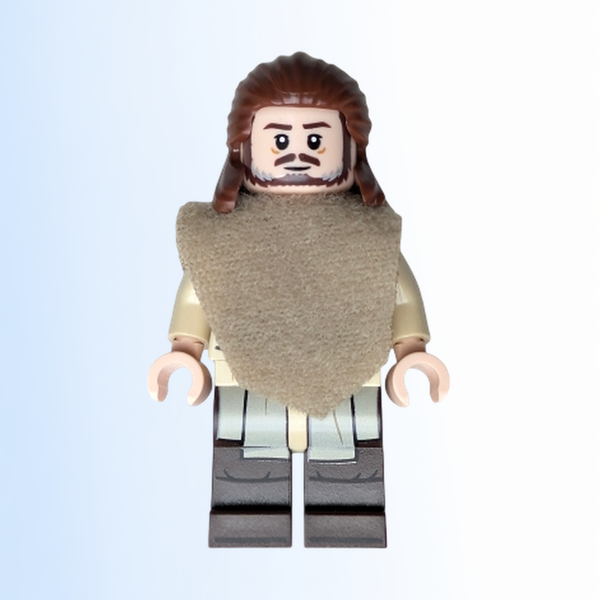 Qui-Gon Jinn - Dark Brown Legs, Poncho, Dark Brown Beard - sw1334b