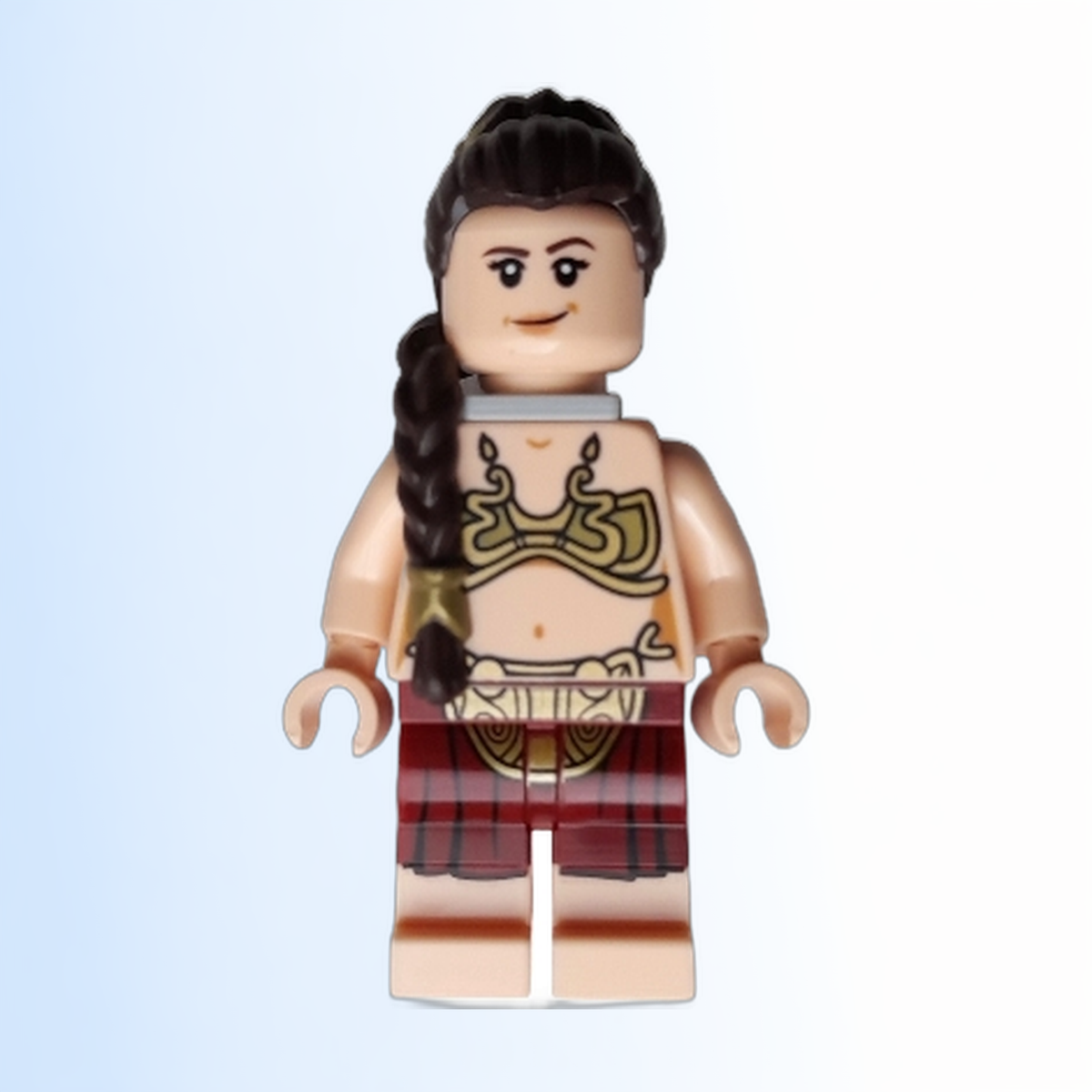 Princess Leia - Jabba Slave Outfit, Dark Brown Braid over Shoulder, Neck Bracket - sw1389