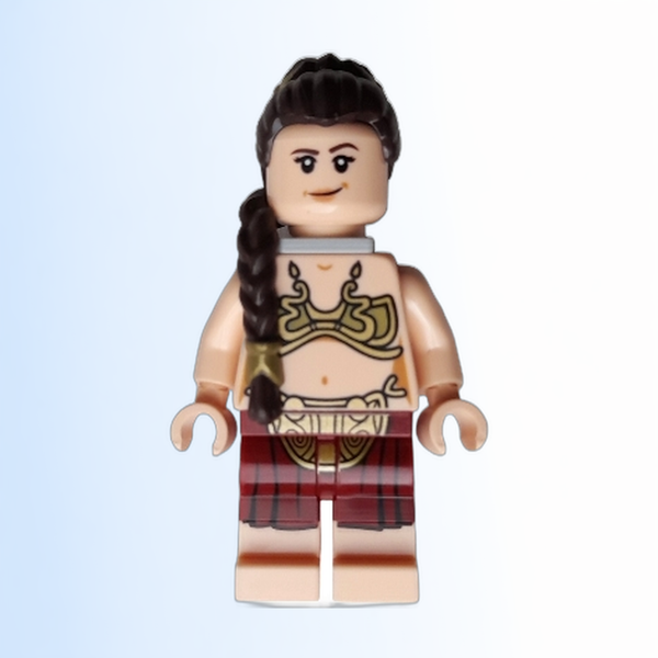 Princess Leia - Jabba Slave Outfit, Dark Brown Braid over Shoulder, Neck Bracket - sw1389