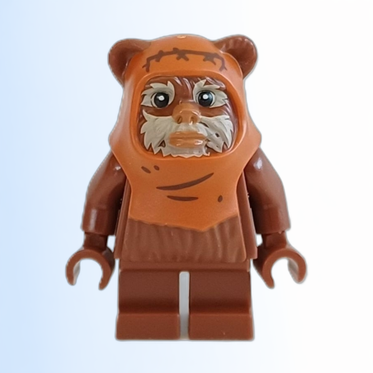 Wicket (Ewok), Molded Dark Orange Hood with Wrinkles - sw1435