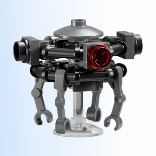 Imperial Probe Droid - Black and Dark Bluish Gray Body, Trans-Clear Dish Stand - sw1449