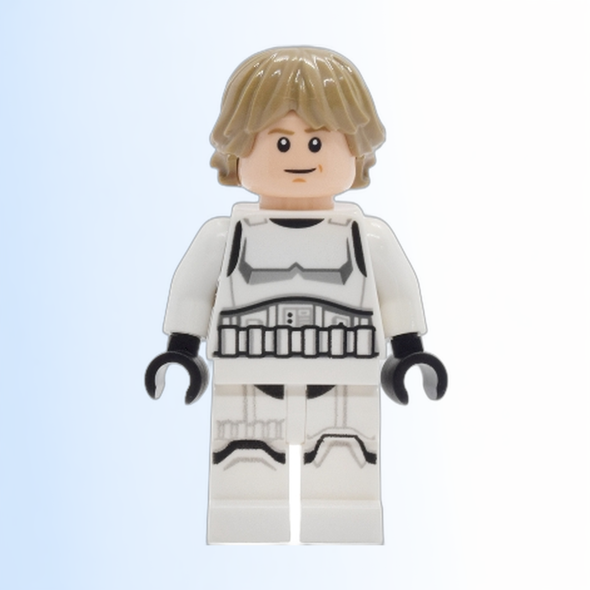 Luke Skywalker - Stormtrooper Outfit, Printed Legs, Dark Tan Hair, Smile with Crease / Frown - sw1460