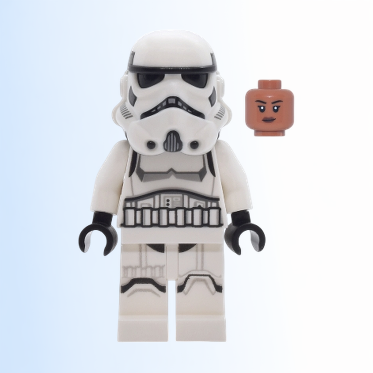 Imperial Stormtrooper - Female, Dual Molded Helmet with Light Bluish Gray Panels on Back, Shoulder Belts, Sienna Head - sw1464