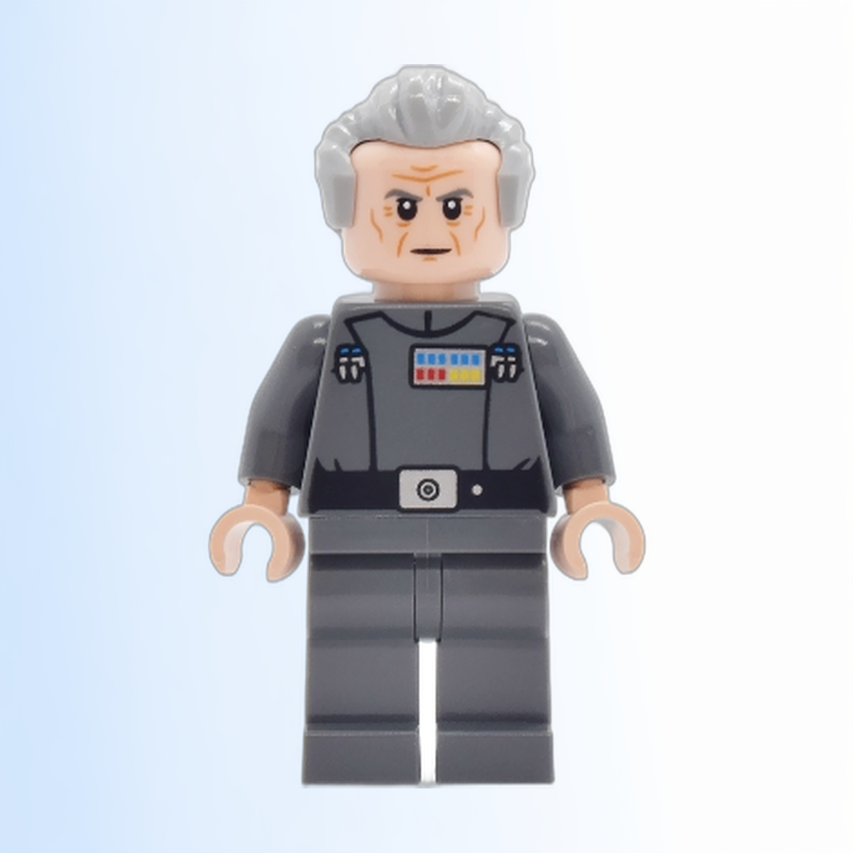 Grand Moff Wilhuff Tarkin - Dark Bluish Gray Uniform, Swept Back Hair, Dark Bluish Gray Eyebrows - sw1471