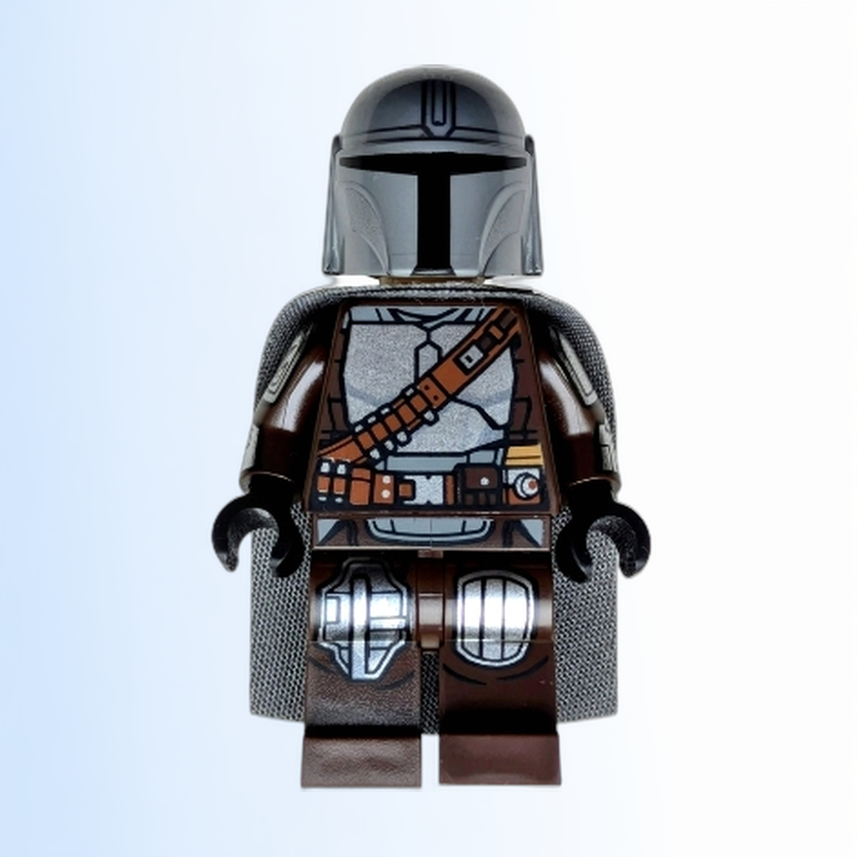 The Mandalorian / Din Djarin / 'Mando' - Silver Beskar Armor, Cape, Printed Head - sw1488